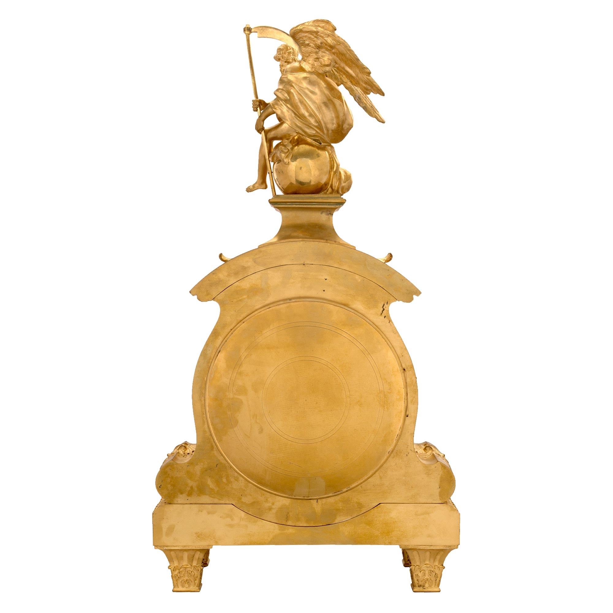 French 19th Century Louis XIV St. Ormolu Clock In Good Condition For Sale In West Palm Beach, FL