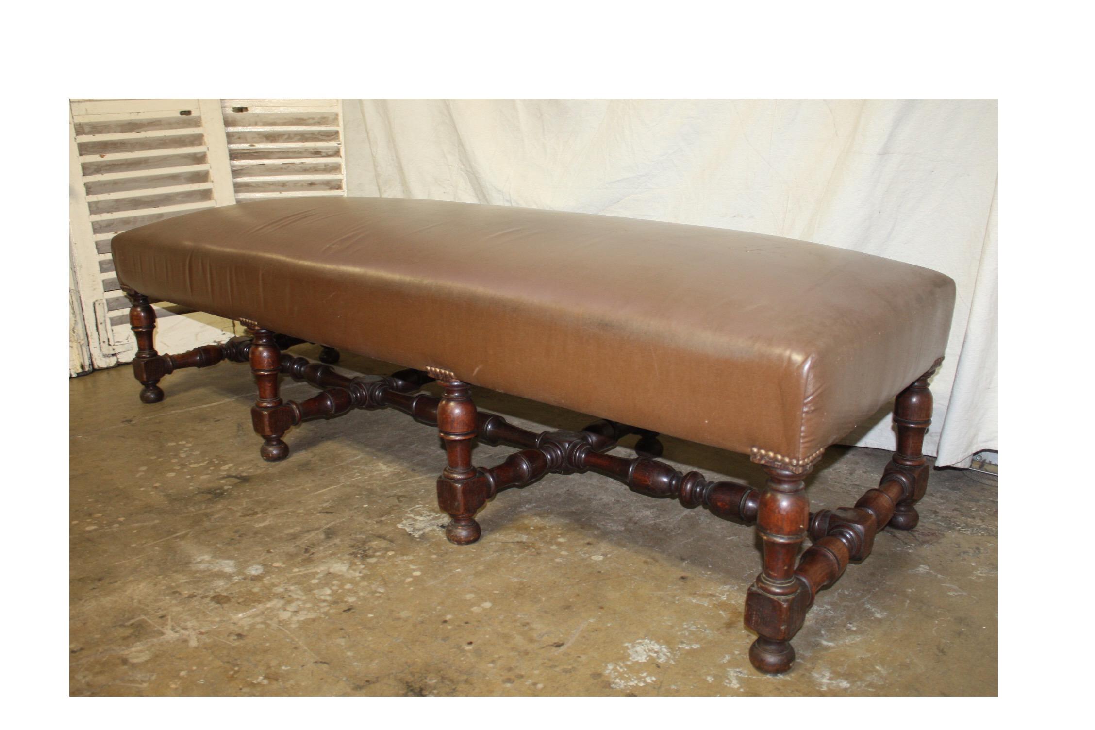 French 19th century Louis XIV style bench.