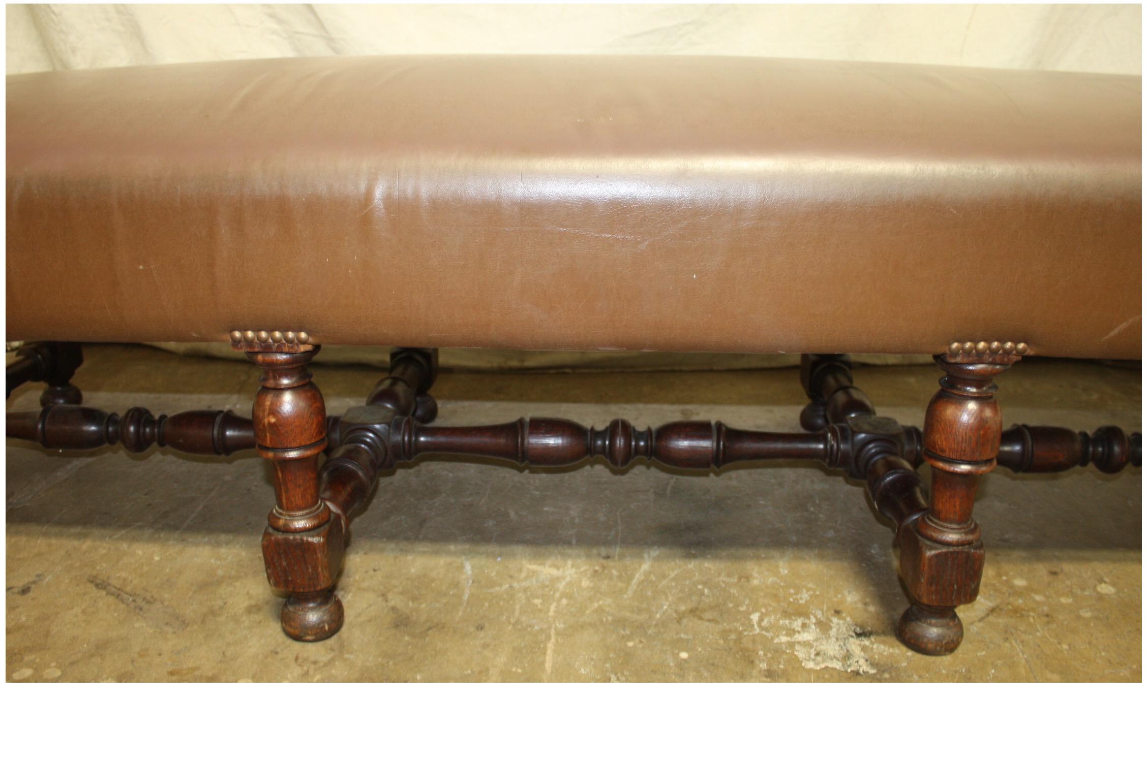 French 19th Century Louis XIV Style Bench 1