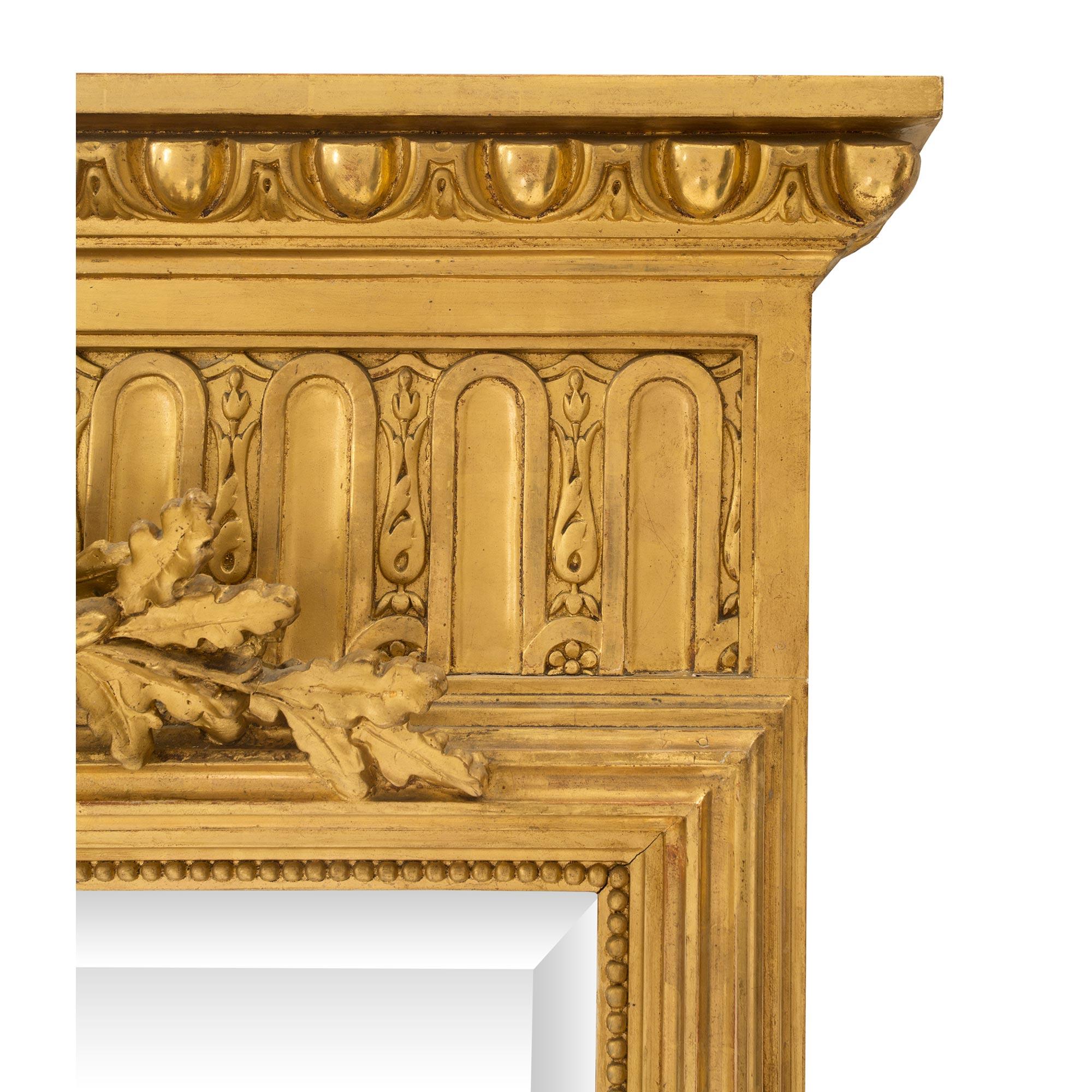 French 19th Century Louis XIV Style Giltwood Mirror For Sale 1