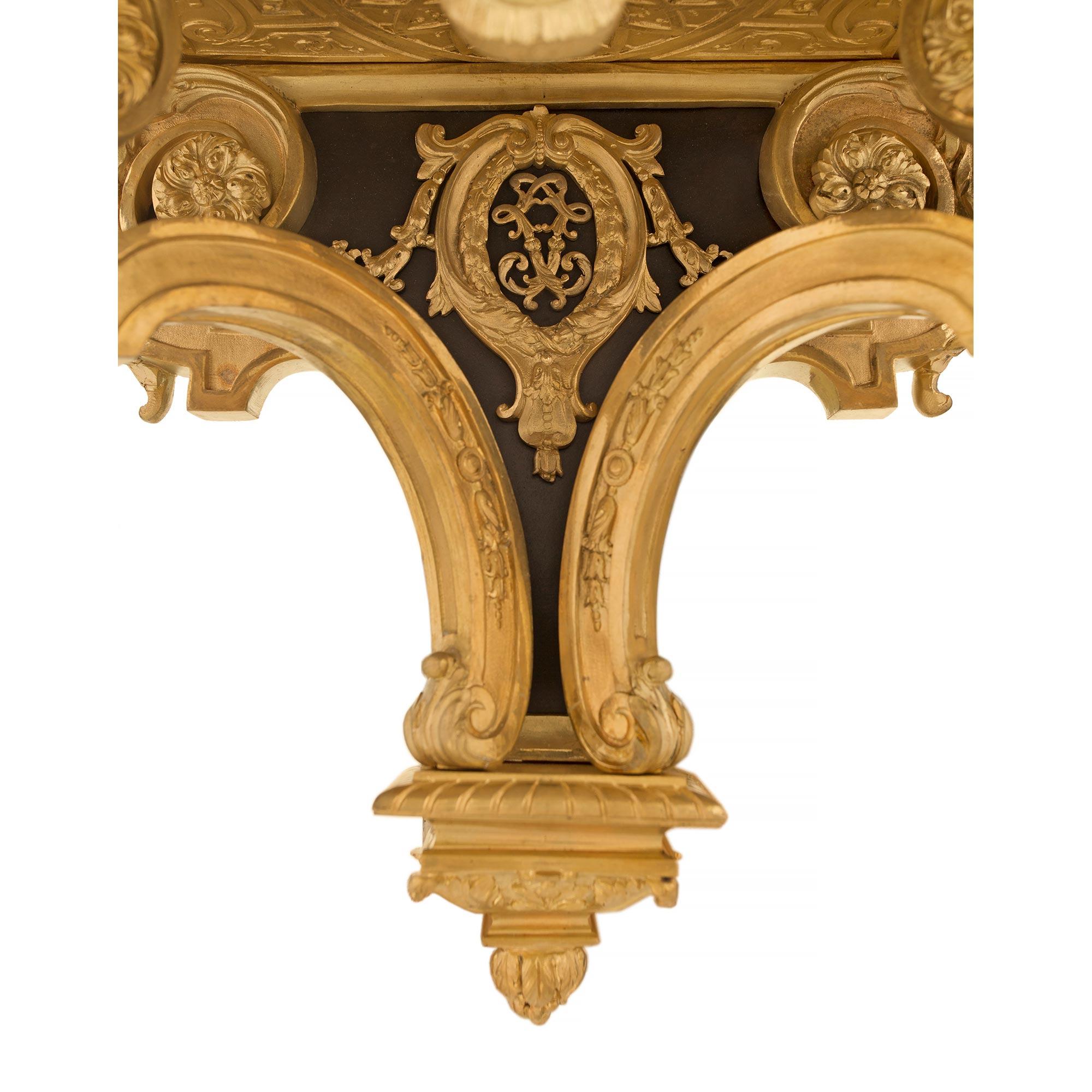 French 19th Century Louis XIV Style Ormolu Cartel Clock For Sale 5