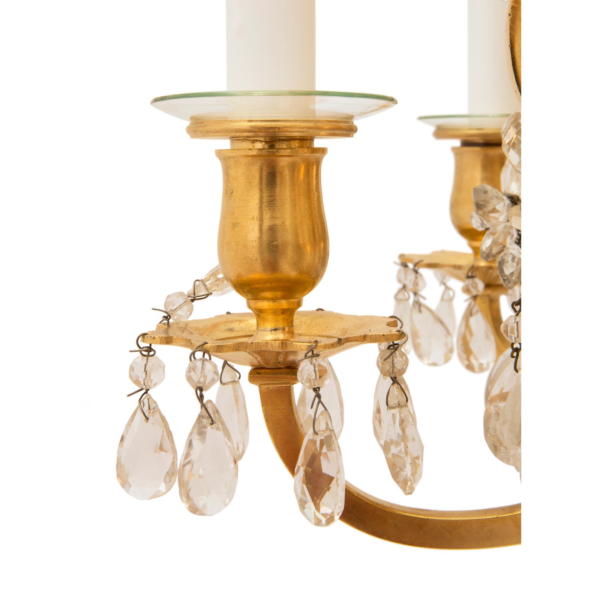 French 19th Century Louis XIV Style Ormolu, Crystal and Glass Royal Chandelier For Sale 2