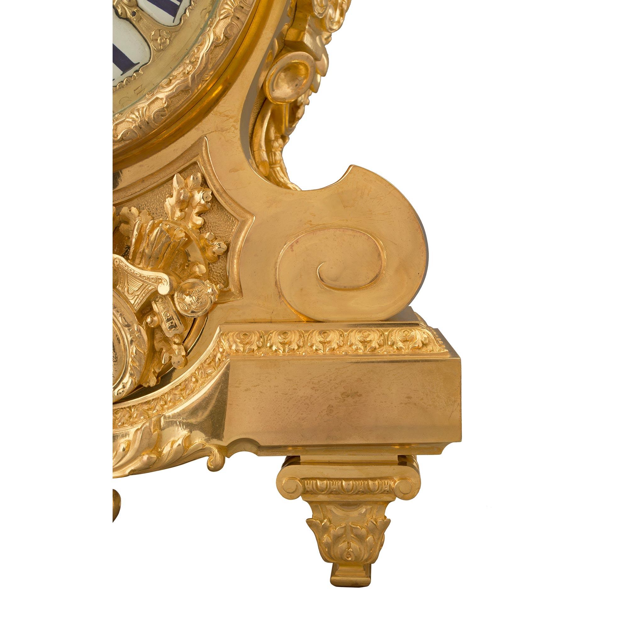 French 19th Century Louis XIV Style Ormolu Three-Piece Garniture Set For Sale 6