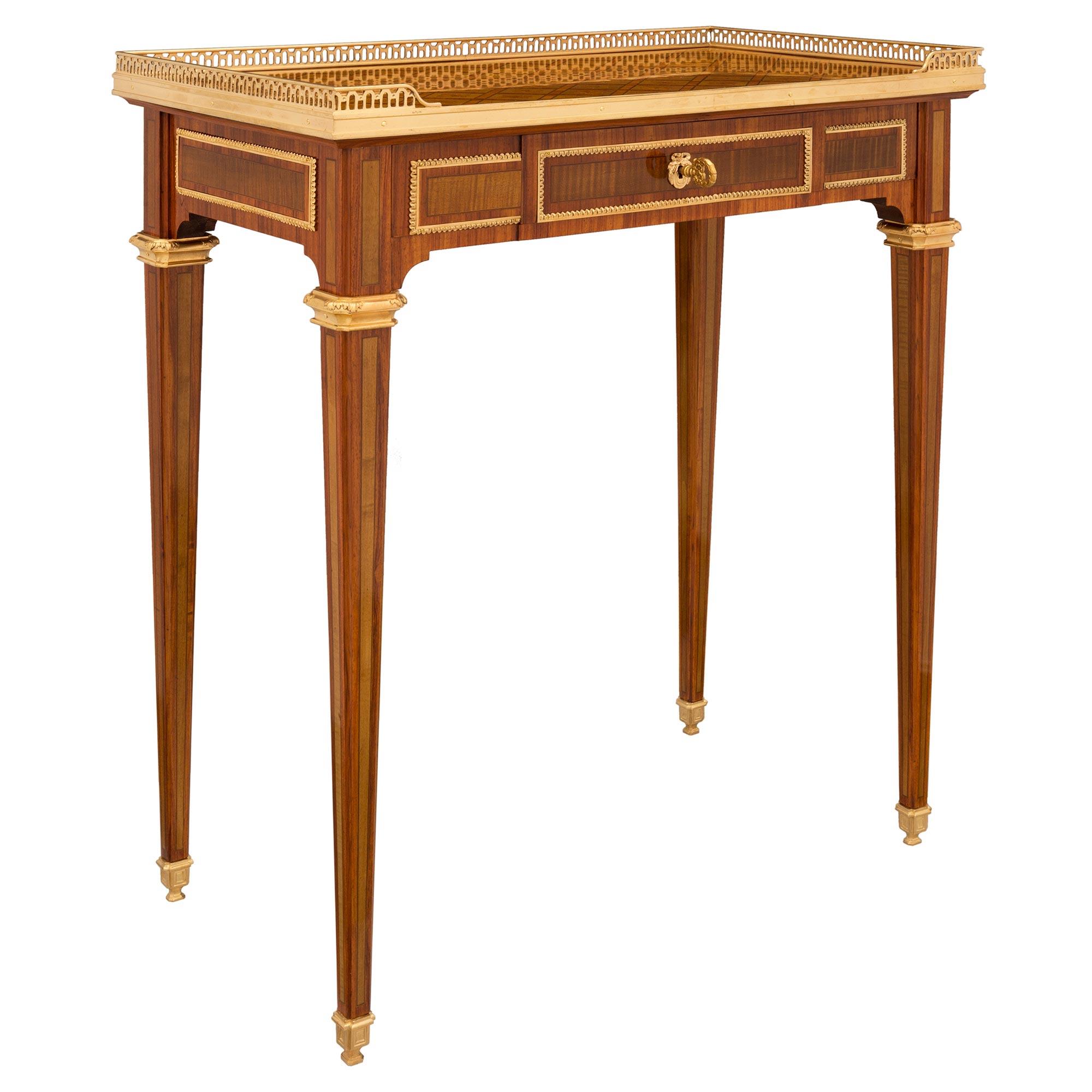 French 19th Century Louis XIV Style Side Table, Signed Sormani In Good Condition For Sale In West Palm Beach, FL