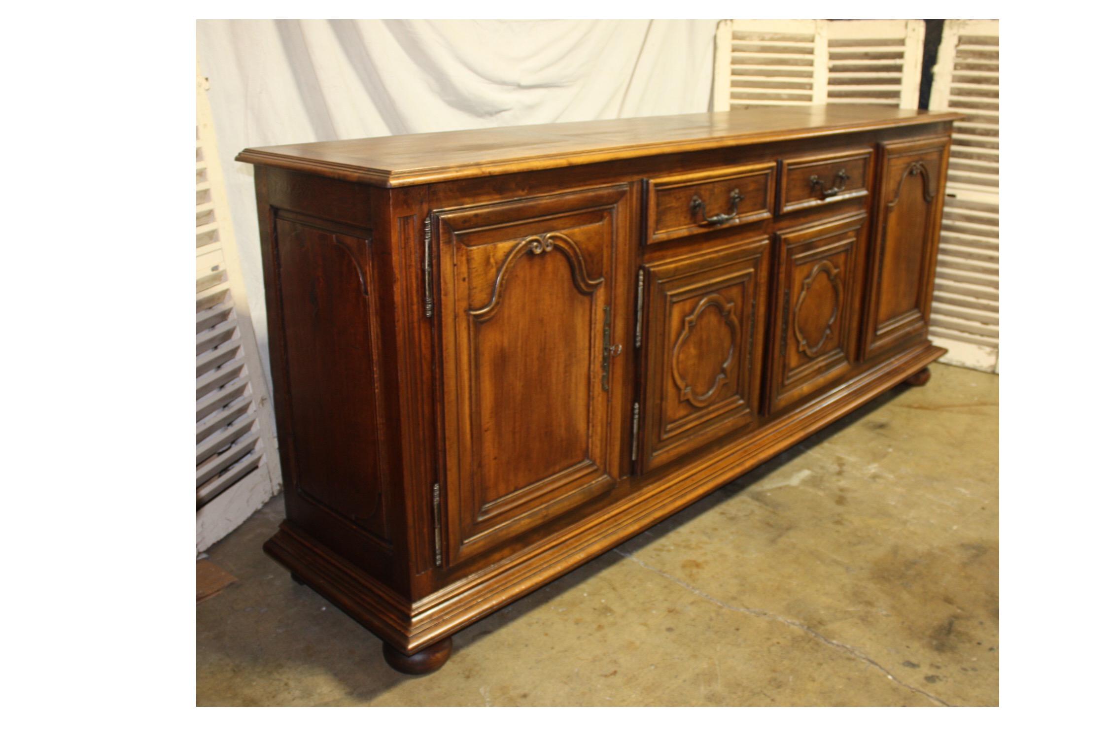 Walnut French 19th Century Louis XIV Style Sideboard