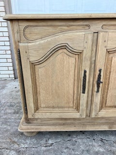 French 19th Century Louis XV Bleached Solid Oak Two Door Cabinet