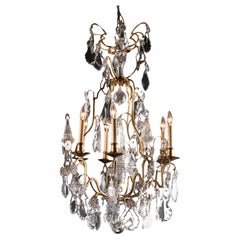 French 19th Century Louis XV Bronze and Crystal Chandelier