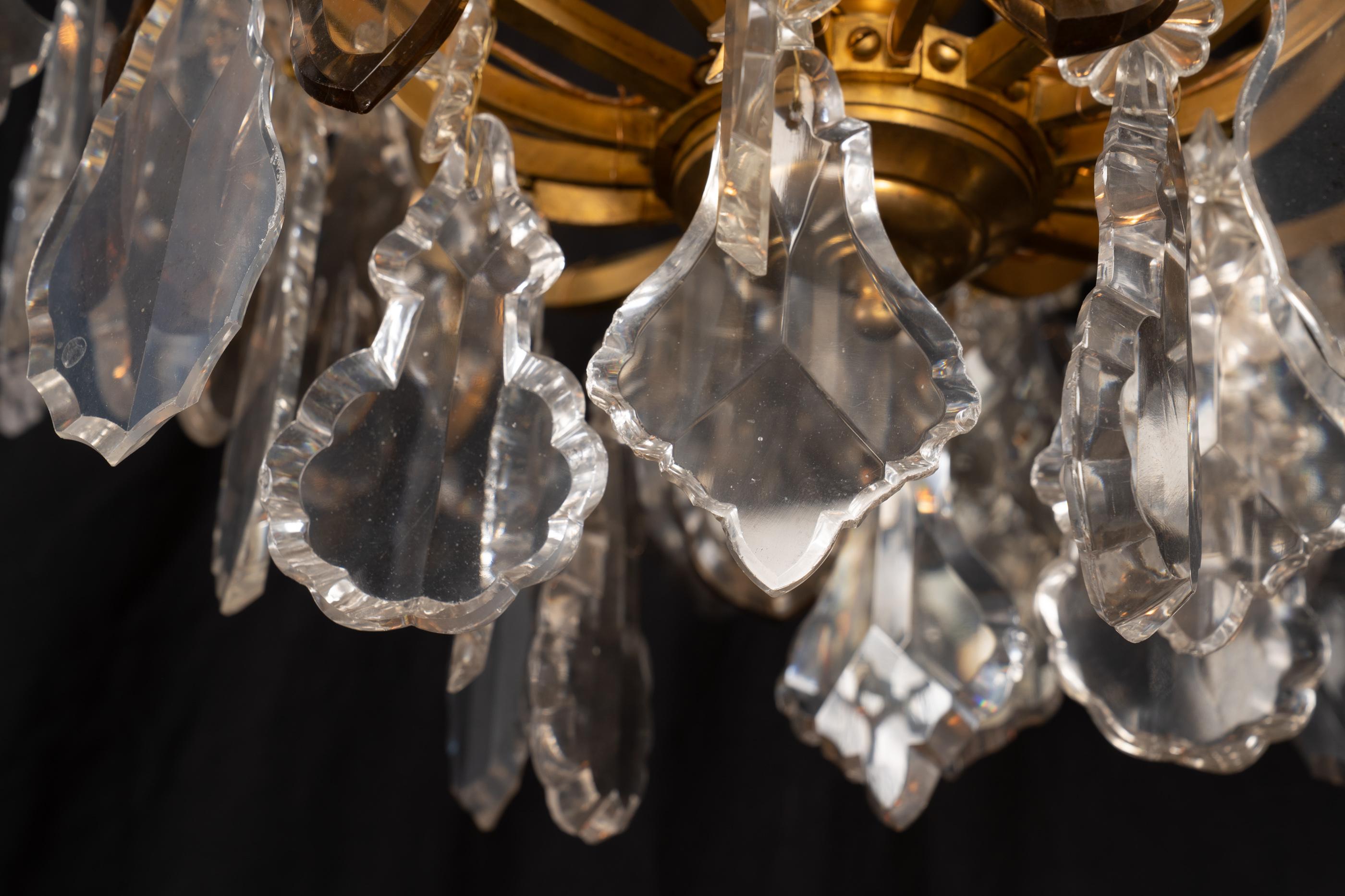 French 19th Century Louis XV Bronze d’Ore & Crystal Chandelier For Sale 5