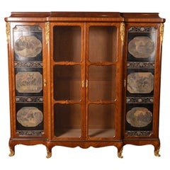 French 19th Century Louis XV Cabinet with Bronze Mounts and Coromandel Panels