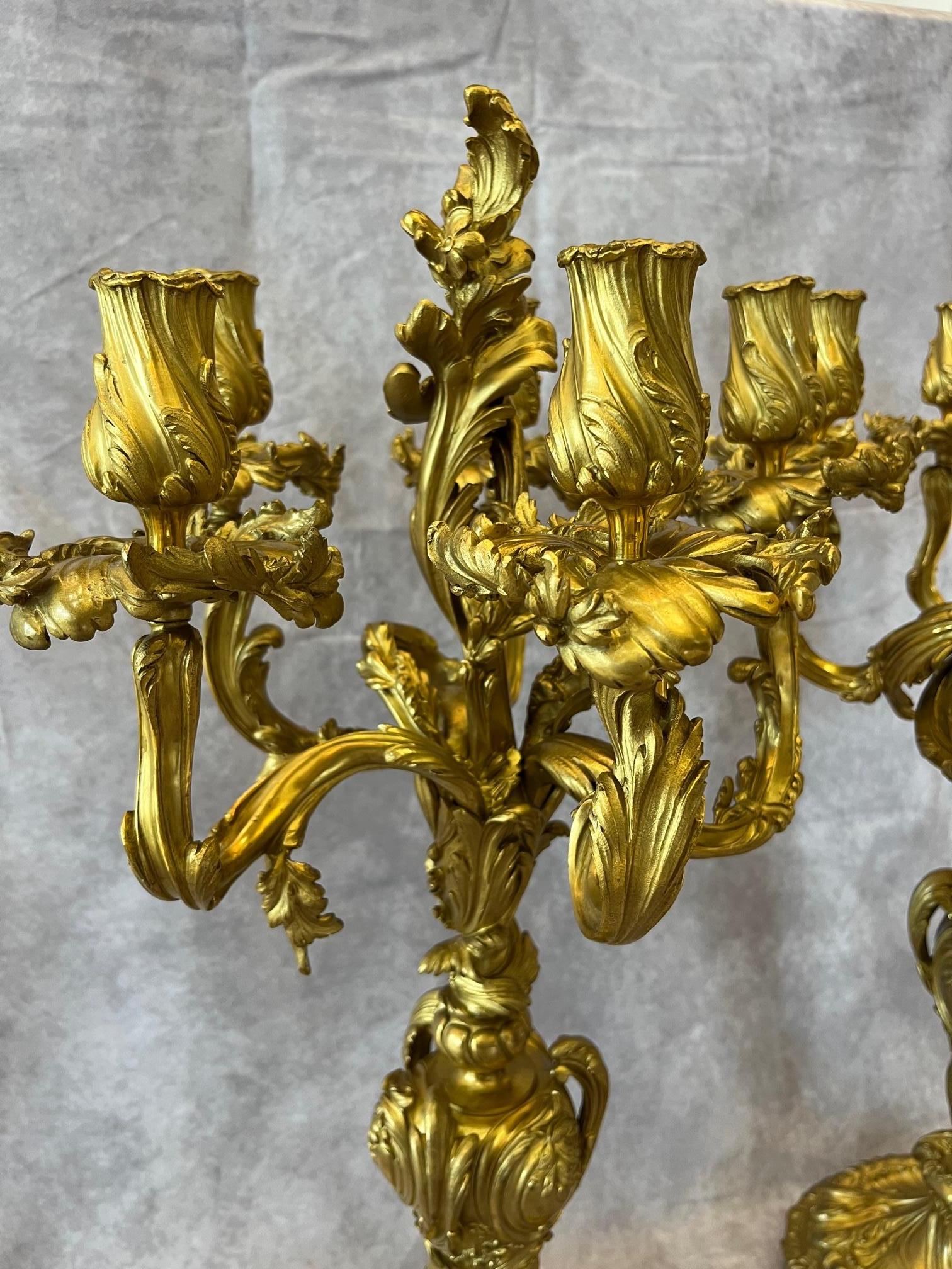 French 19th Century Louis XV Candelabras Germain 1