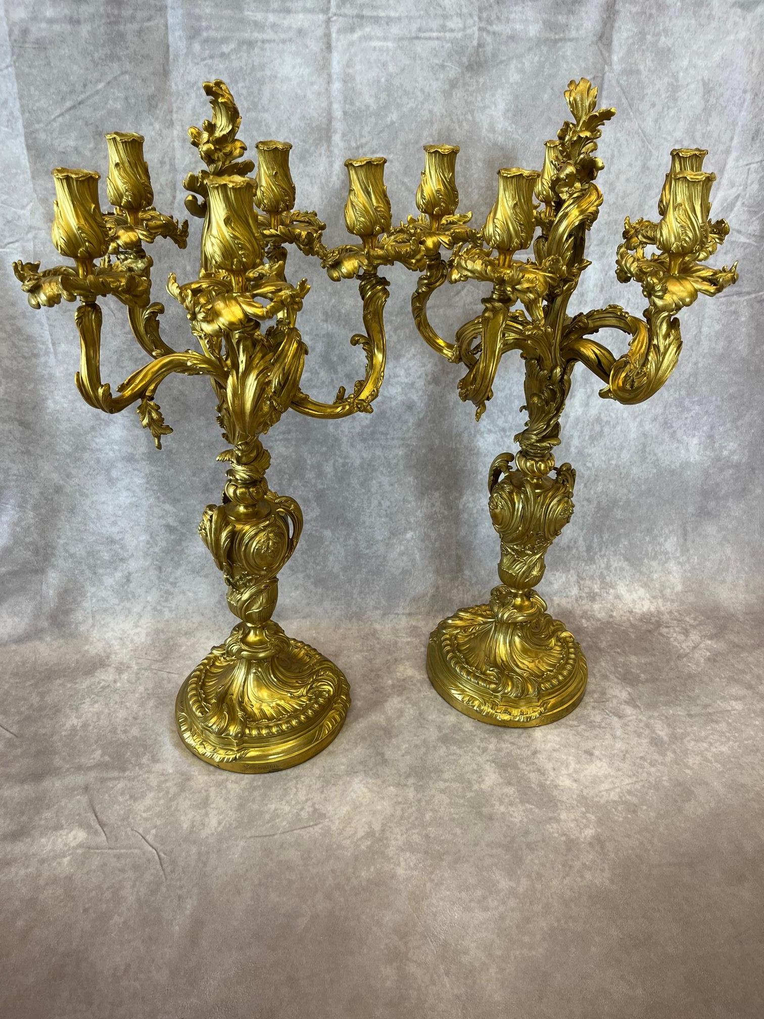 French 19th Century Louis XV Candelabras Germain 2