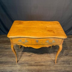 Mesa consola o mesita auxiliar francesa del siglo XIX, estilo Luis XV
