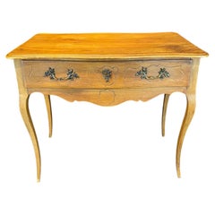 Mesa consola o mesita auxiliar francesa del siglo XIX, estilo Luis XV