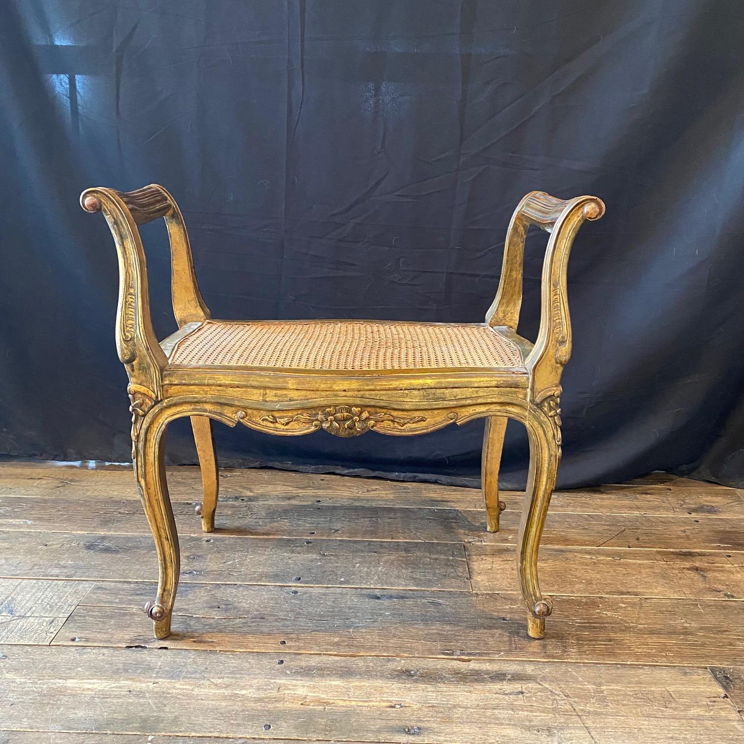 Panca dorata francese Luigi XV del XIX secolo in vendita 6