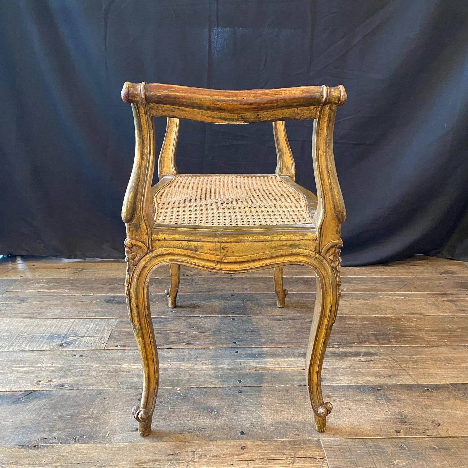 Panca dorata francese Luigi XV del XIX secolo in vendita 3