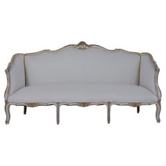Antique Louis XV Gilt Painted Sofa