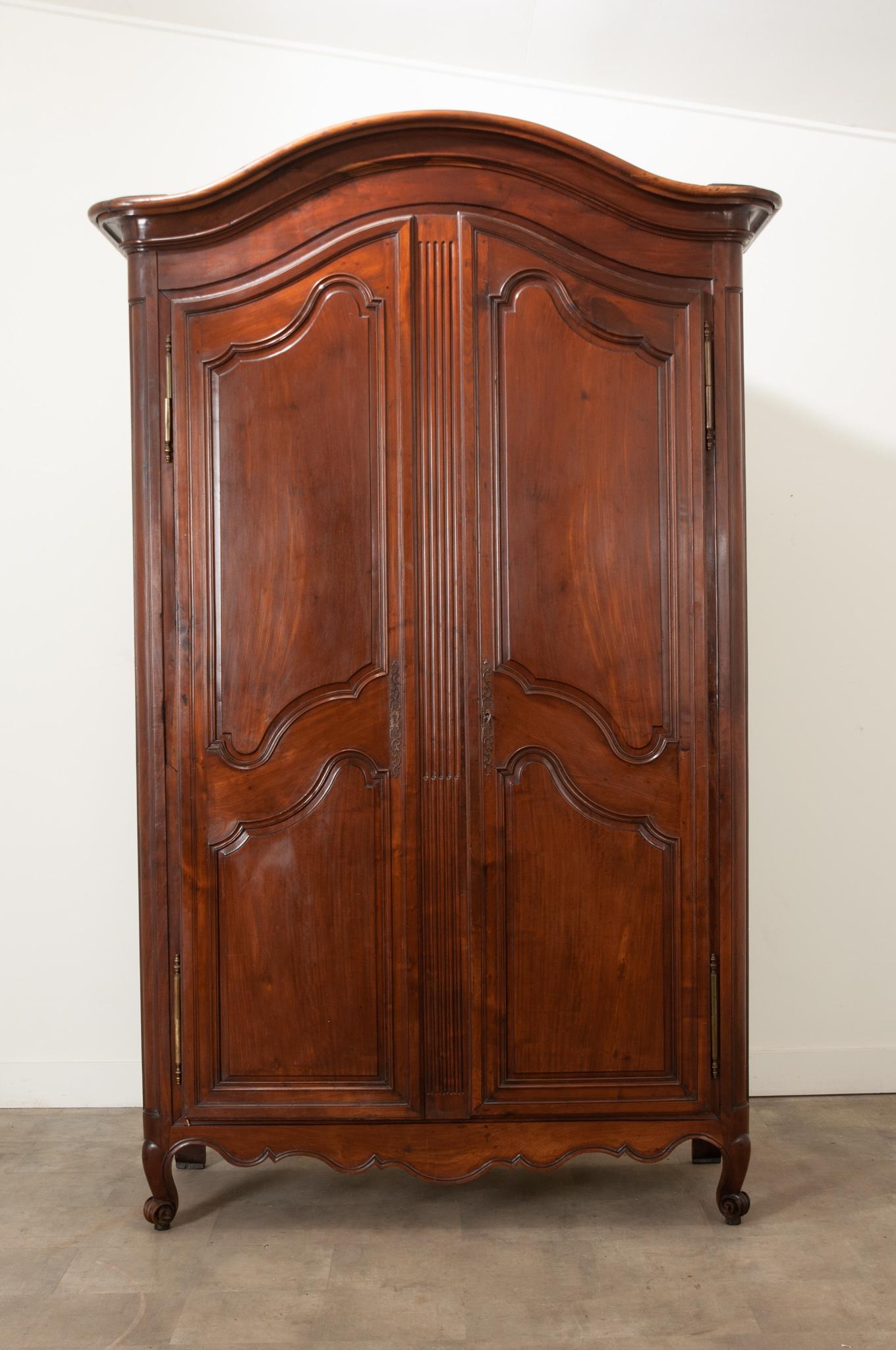 French 19th Century Louis XV Mahogany Armoire at 1stDibs