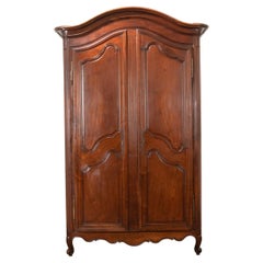 Antique French 19th Century Louis XV Mahogany Armoire