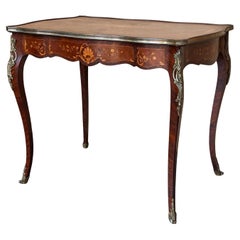 French 19th Century Louis XV Marquetry Writing Table