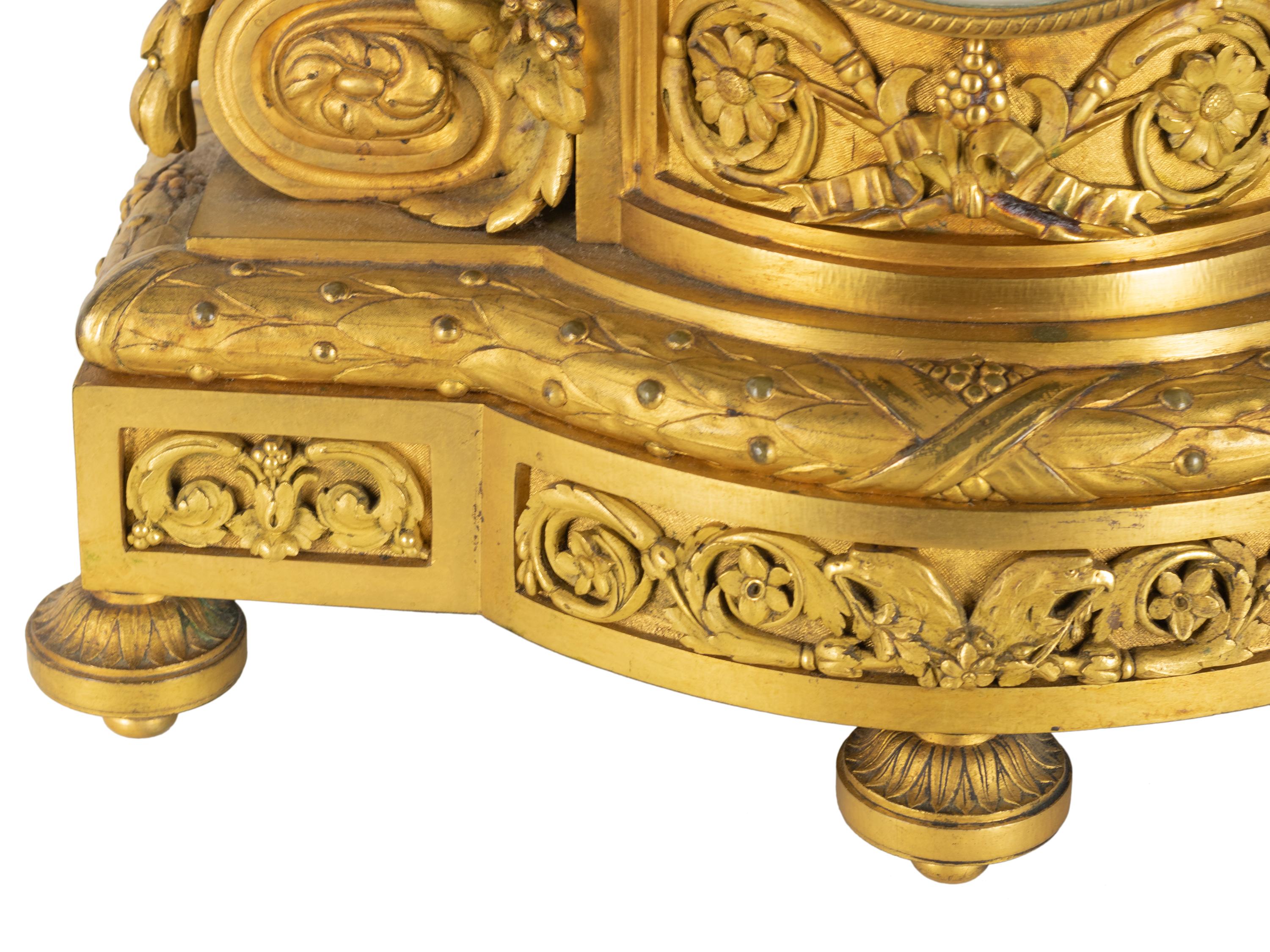 French 19th Century Louis XVI Ormolu Clock For Sale at 1stDibs