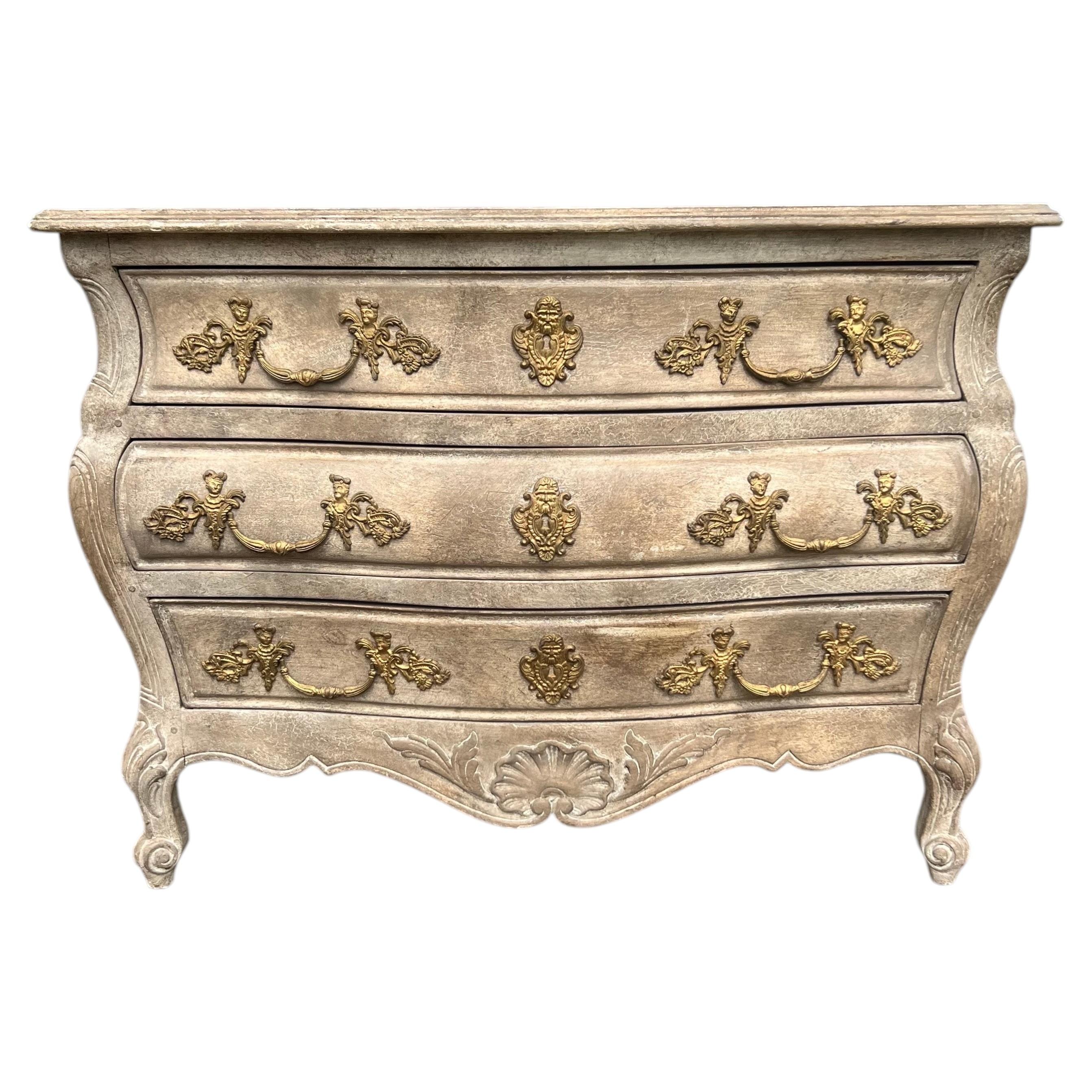 French 19th Century Louis XV Painted Chest of Drawers