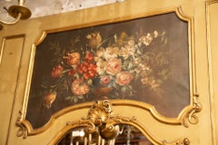 French 19th Century Louis XV Painted Trumeau