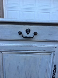 French 19th Century Louis XV Painted Walnut Two Door Buffet