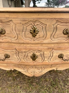 French 19th Century Louis XV Provincial Bleached Chest of Drawers / Commode