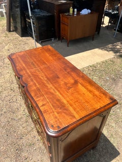 French 19th Century Louis XV Solid Walnut Chest of Drawers / Commode