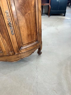 French 19th Century Louis XV Solid Walnut Corner Cabinet