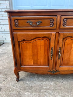 French 19th Century Louis XV Solid Walnut Two Door Cabinet