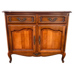 French 19th Century Louis XV Solid Walnut Two Door Cabinet