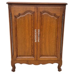 French 19th Century Louis XV Solid Walnut Two Door Cabinet