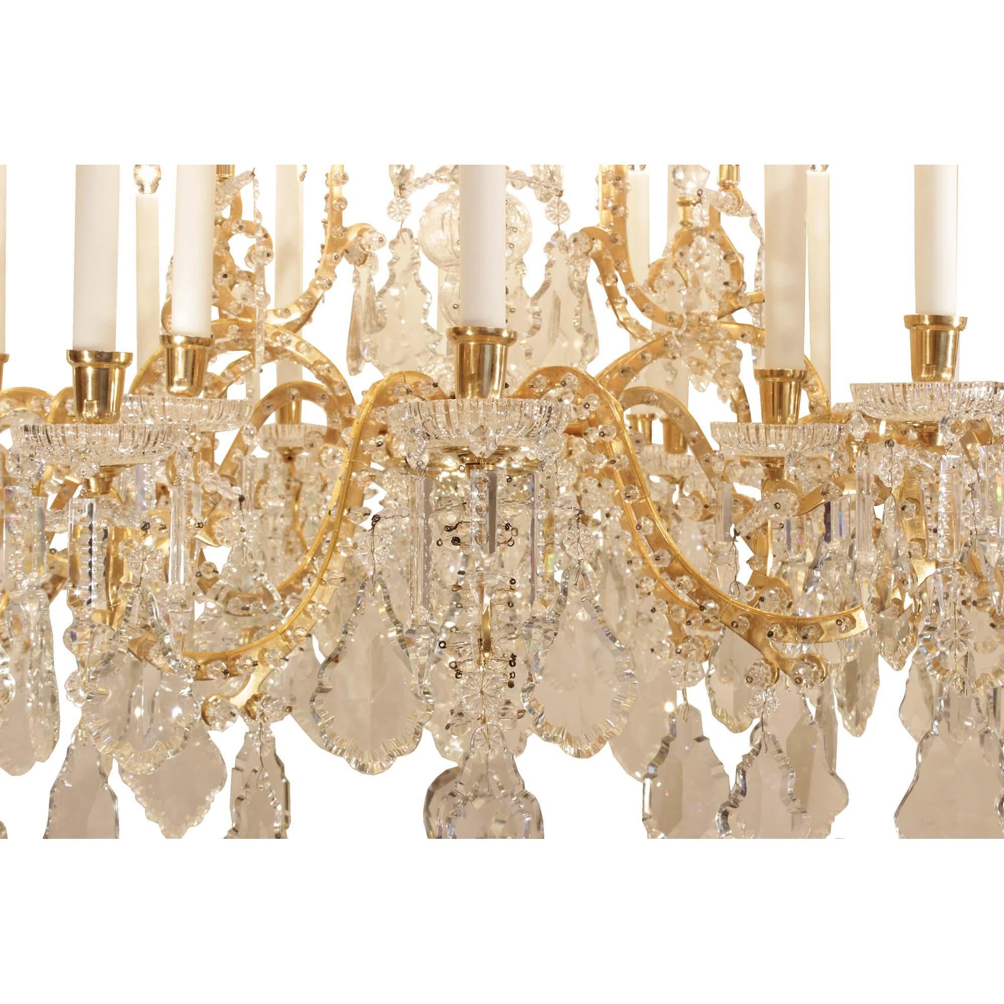 French 19th Century Louis XV St. Baccarat Crystal Chandelier In Good Condition In West Palm Beach, FL