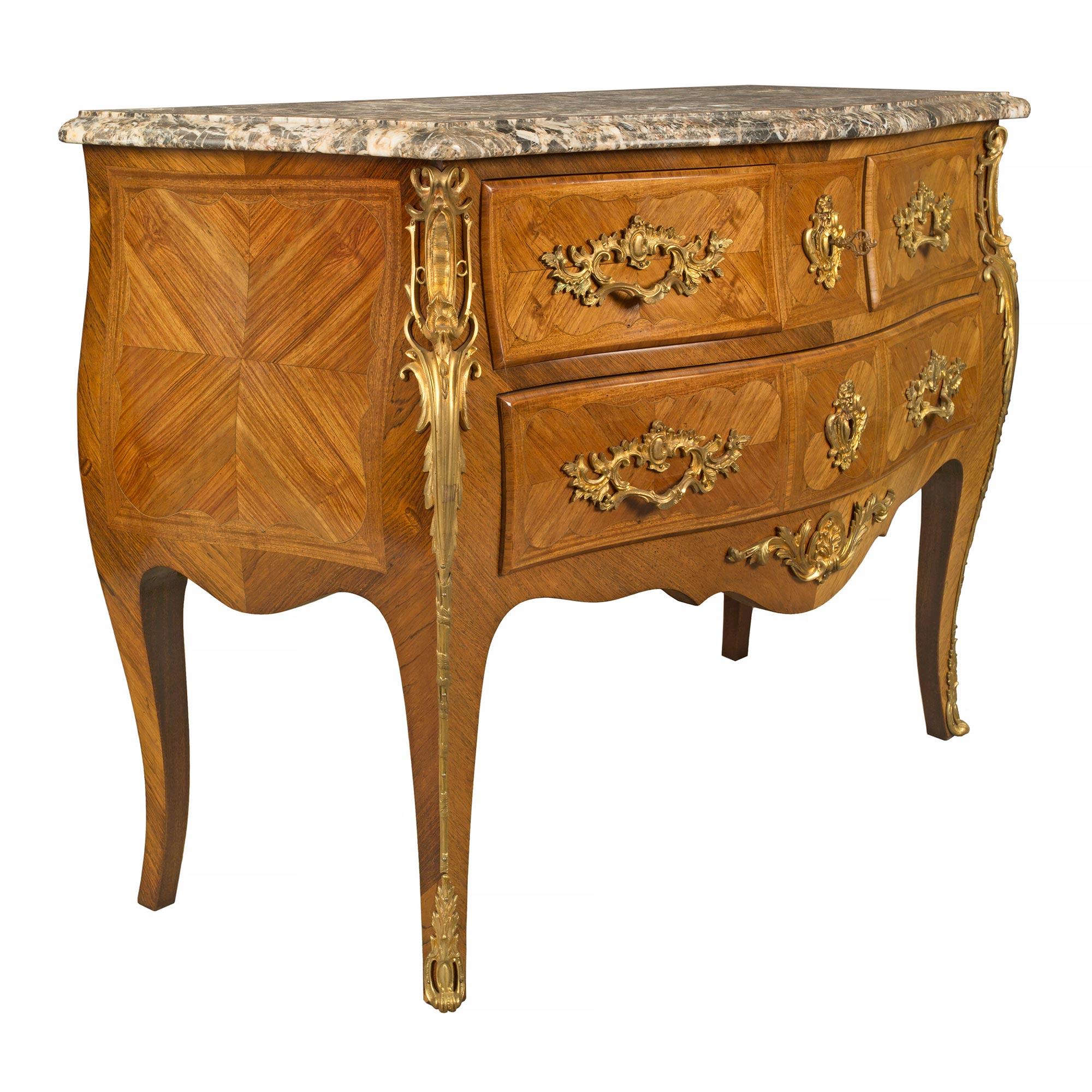 French 19th Century Louis XV St. Bombee Commode In Good Condition For Sale In West Palm Beach, FL