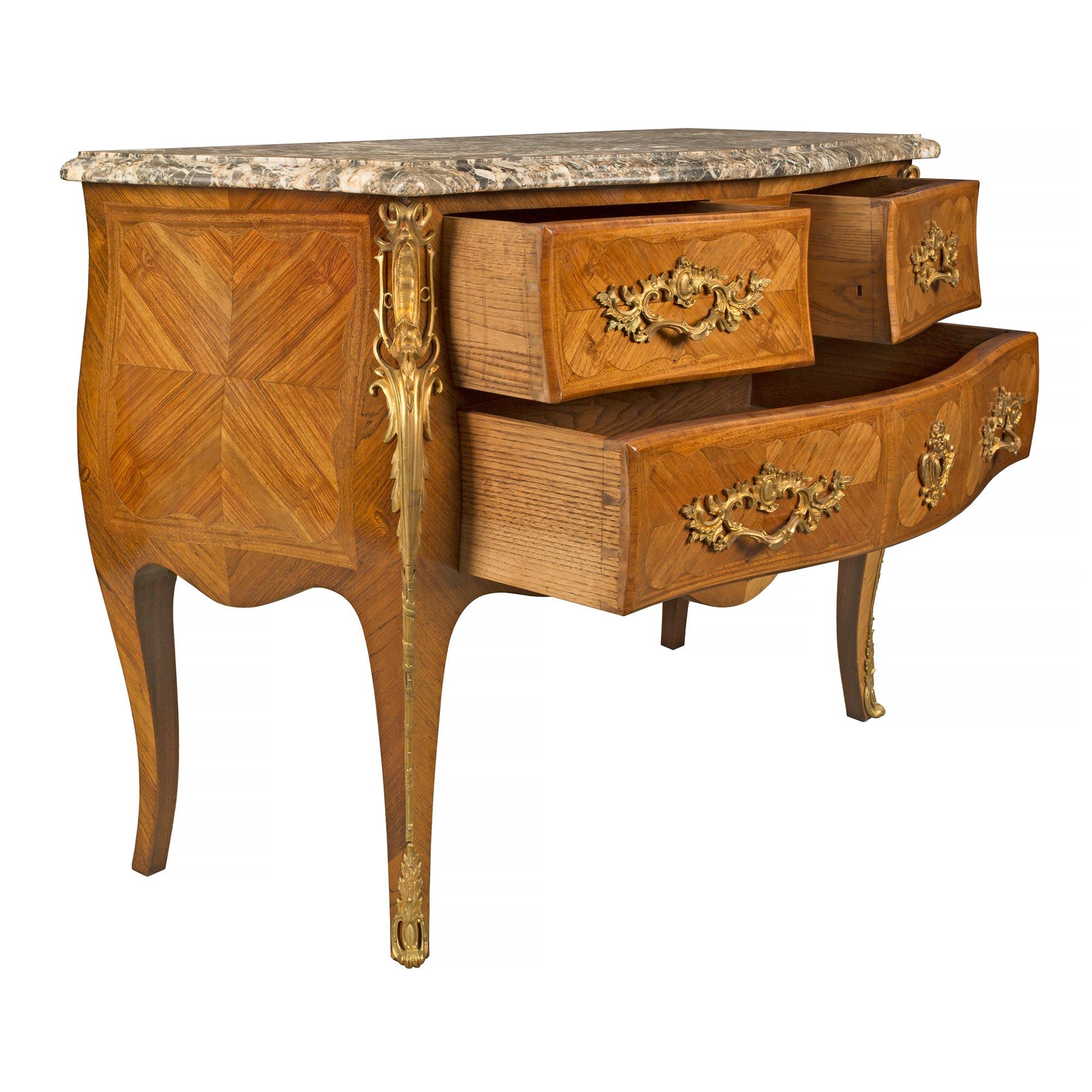 Ormolu French 19th Century Louis XV St. Bombee Commode For Sale