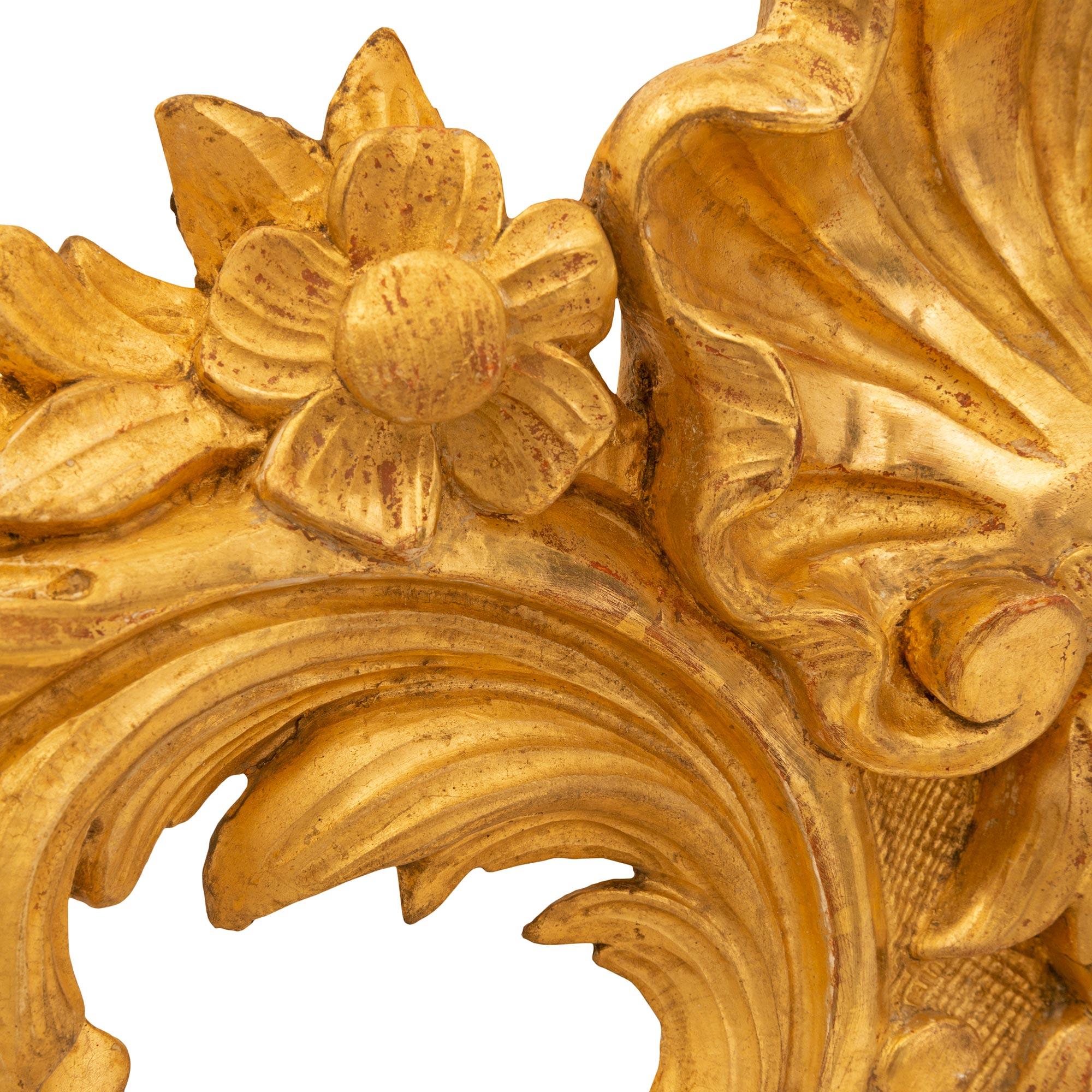 Plaques murales en bois doré sculpté de style Louis XV du XIXe siècle en vente 1