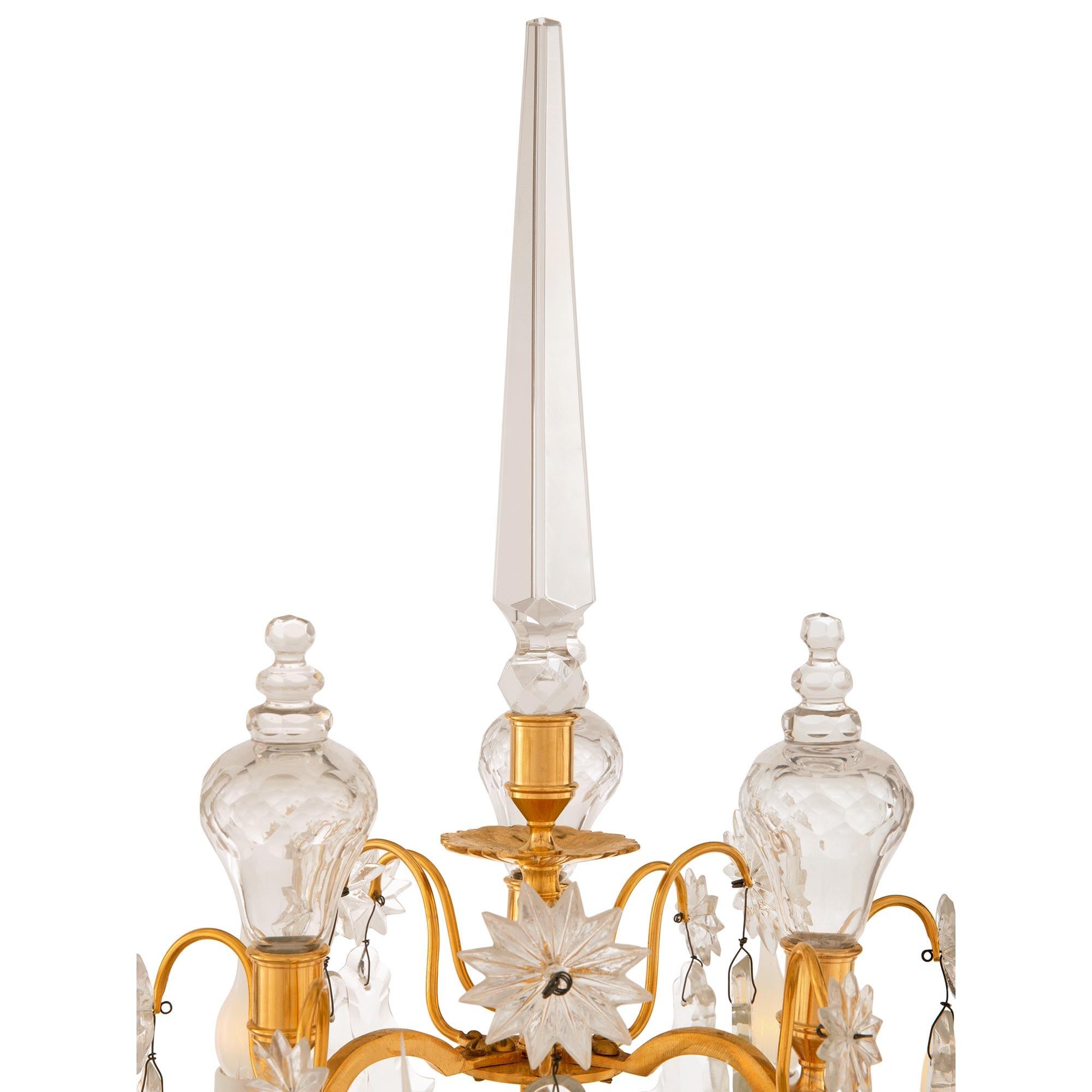 Girándolas francesas del siglo XIX de St. Louis Crystal, Cristal y Ormolu Francés en venta