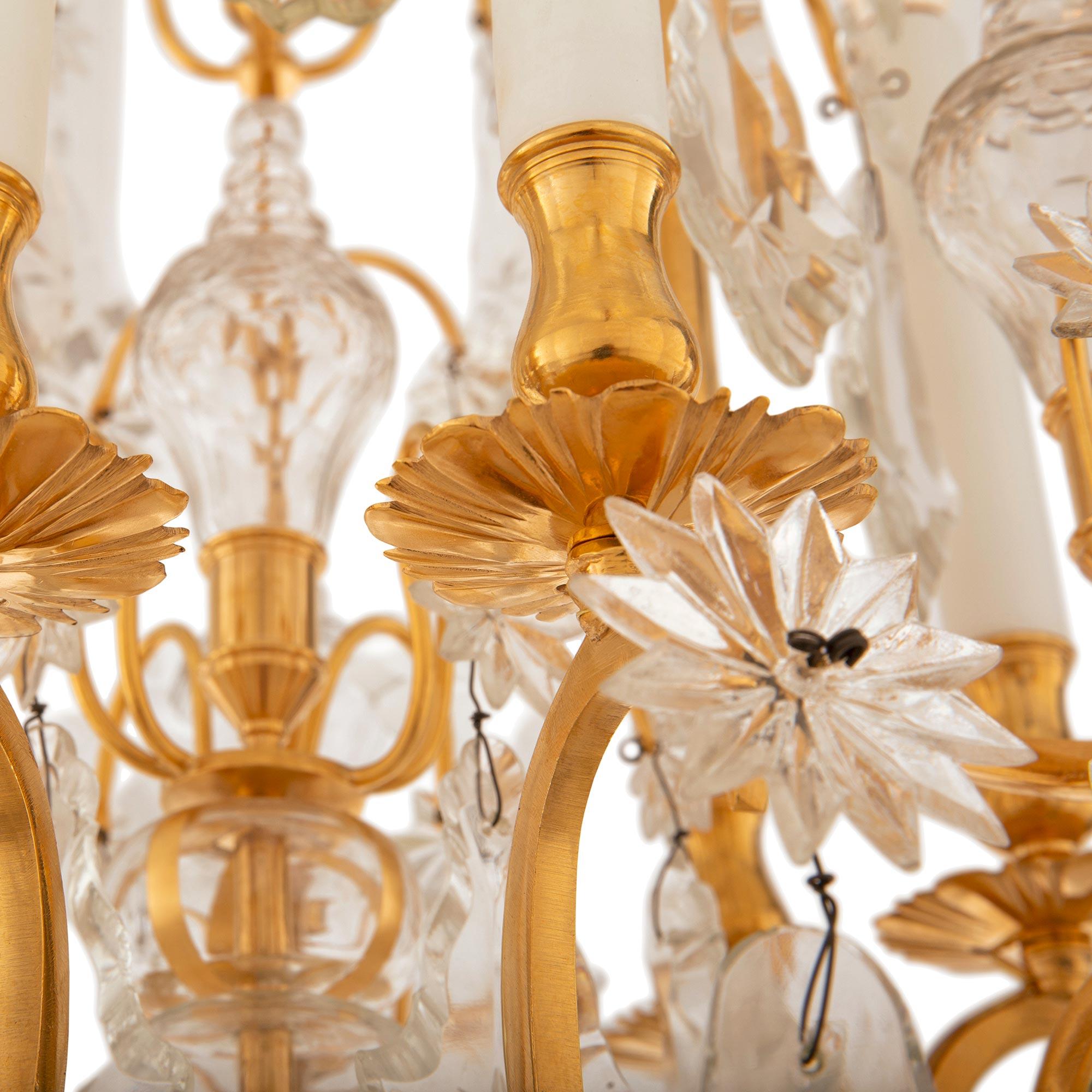 Girándolas francesas del siglo XIX de St. Louis Crystal, Cristal y Ormolu en Bueno estado para la venta en West Palm Beach, FL
