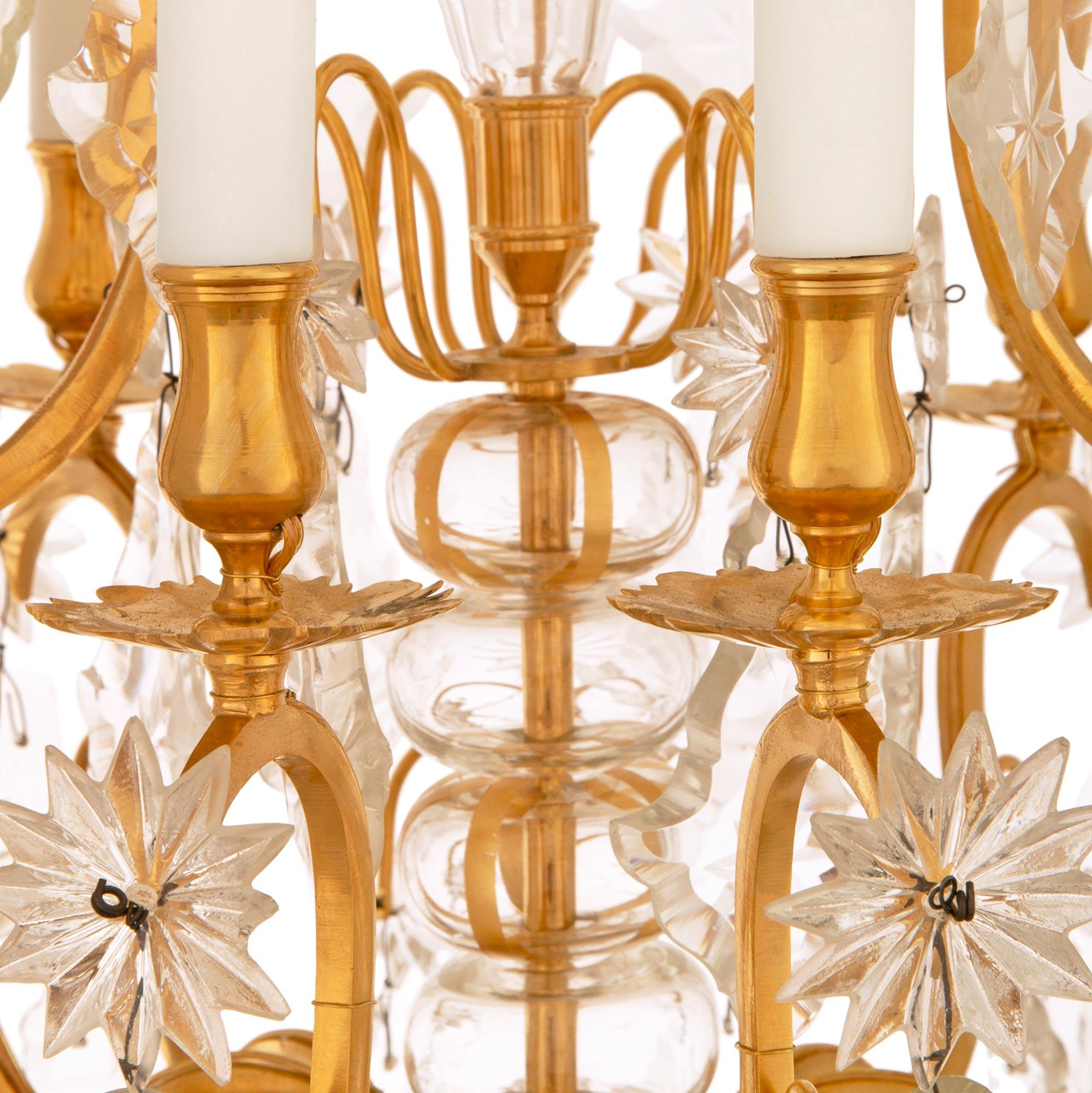 Girándolas francesas del siglo XIX de St. Louis Crystal, Cristal y Ormolu en venta 2
