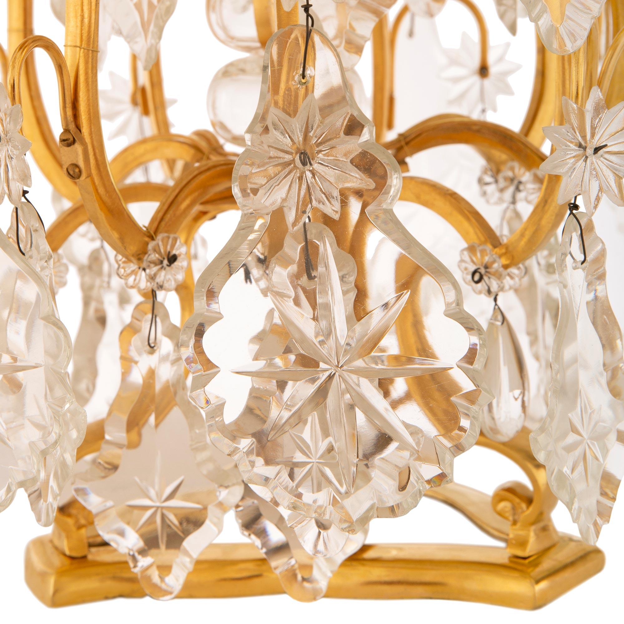 Girándolas francesas del siglo XIX de St. Louis Crystal, Cristal y Ormolu en venta 4
