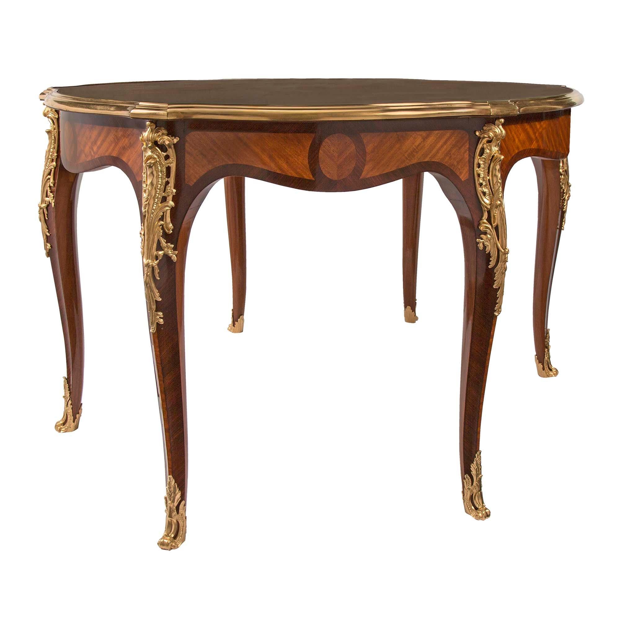 Ormolu French 19th Century Louis XV St. Dining or Center Table For Sale