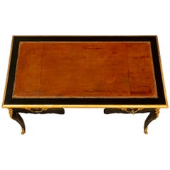 French 19th Century Louis XV St. Ebonized Fruitwood And Ormolu Desk