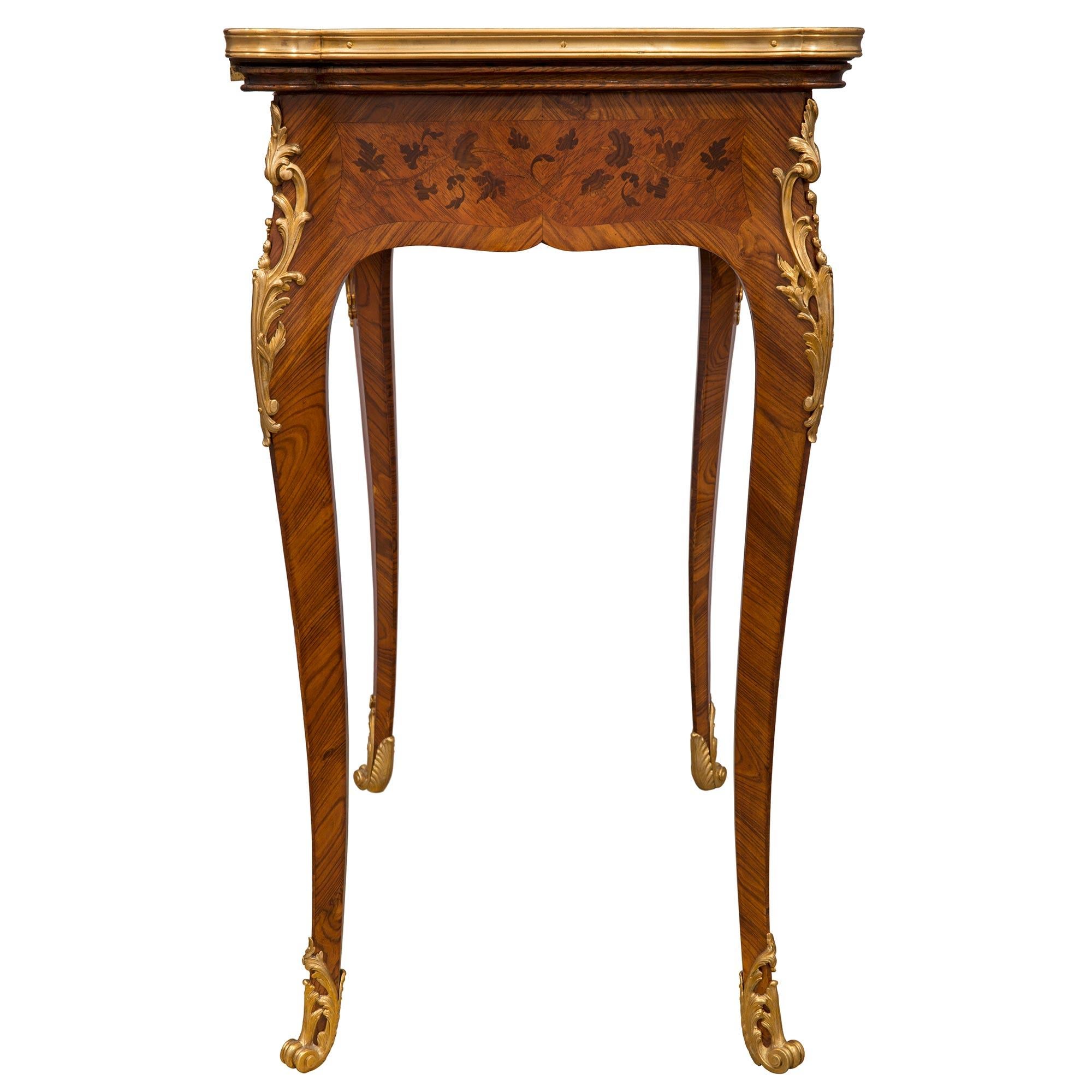 French 19th Century Louis XV St. Flip Top Games Table For Sale 3