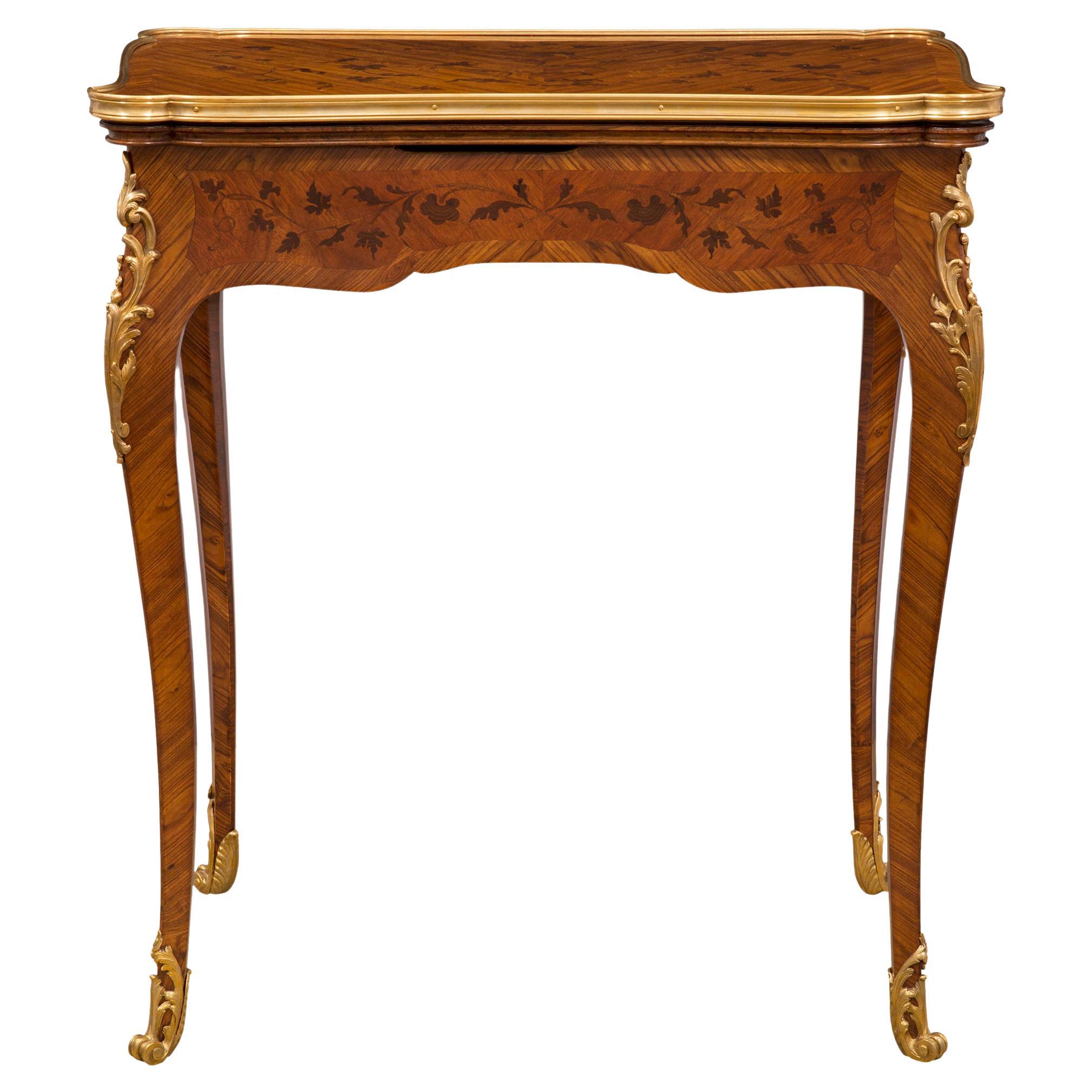 French 19th Century Louis XV St. Flip Top Games Table For Sale