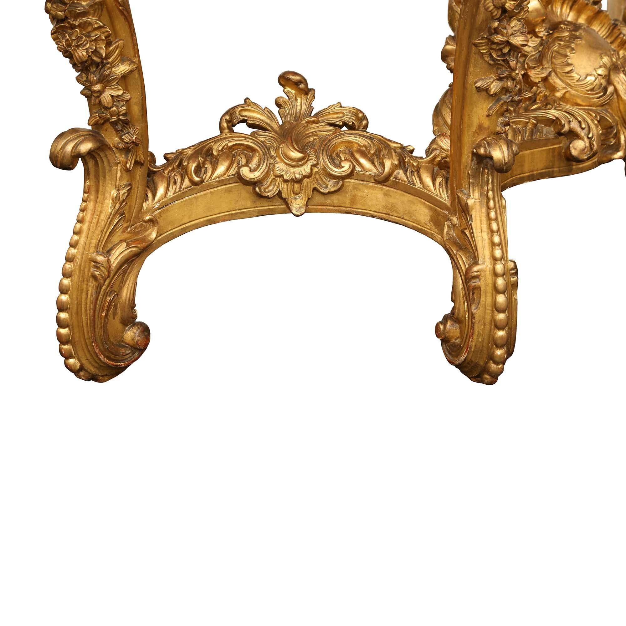 French 19th Century Louis XV St. Giltwood Console with the Original ...