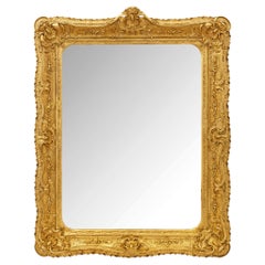 French 19th century Louis XV st. Giltwood mirror