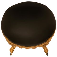 French, 19th Century, Louis XV St, Giltwood Stool