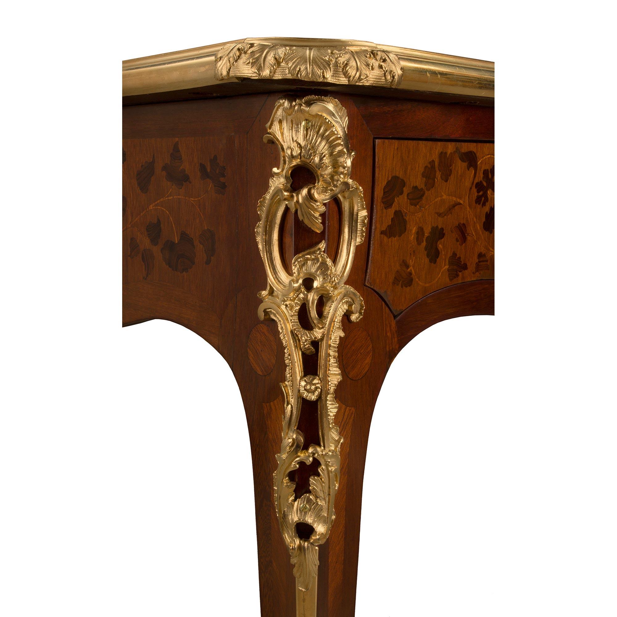 French 19th Century Louis XV St. Kingwood and Ormolu Desk For Sale 6