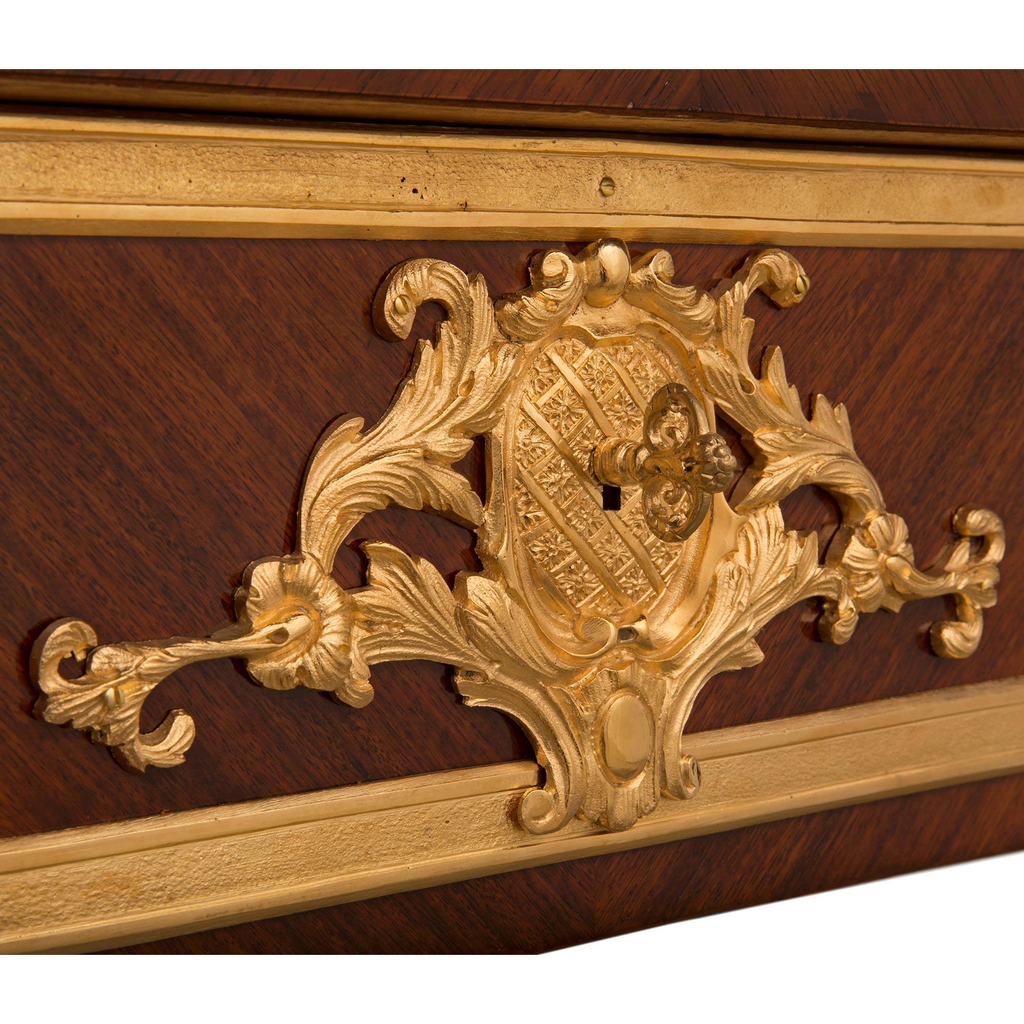 French 19th Century Louis XV St. Kingwood and Ormolu Desk Possibly by François L For Sale 5